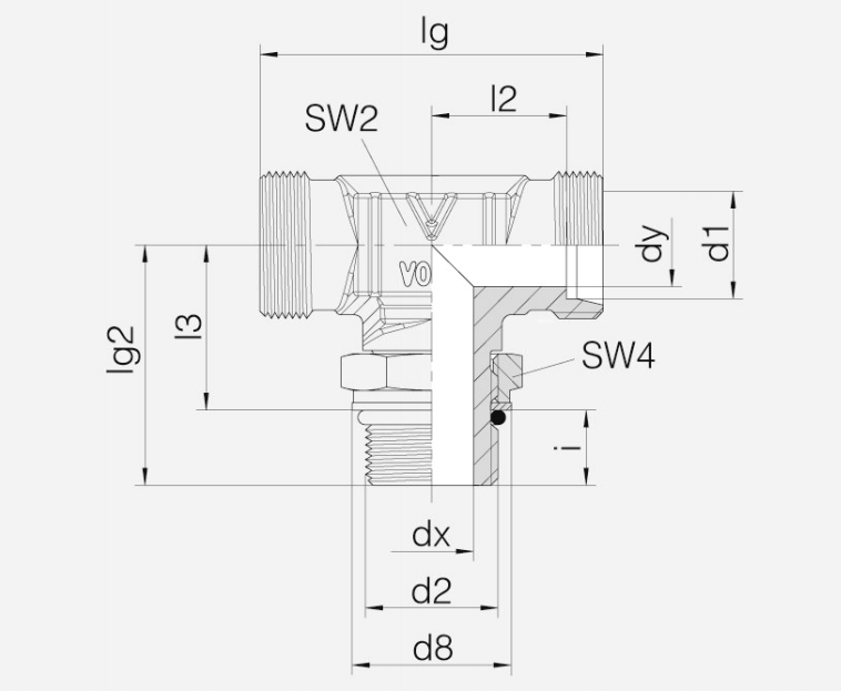 T型可调向管接头