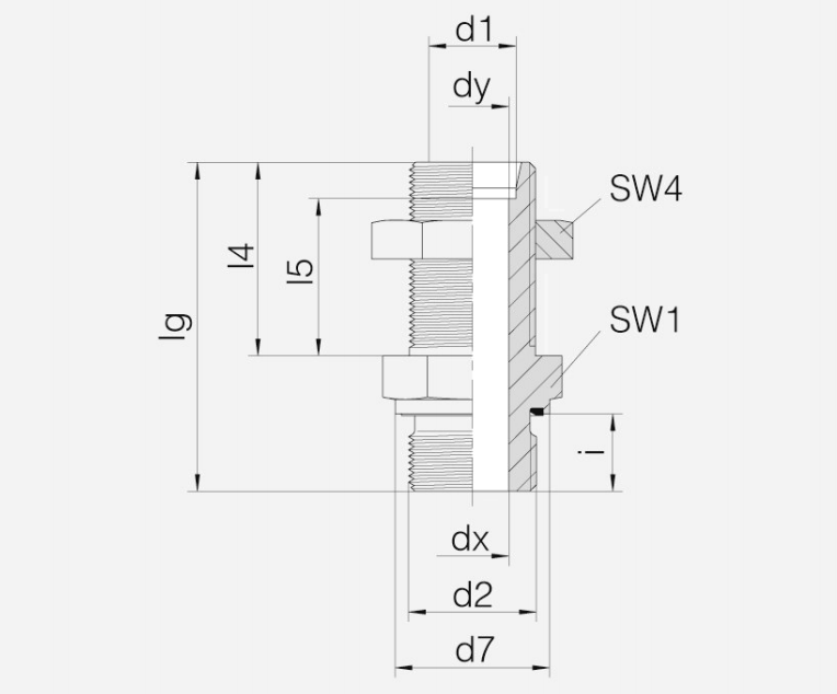 直通穿板式套管
