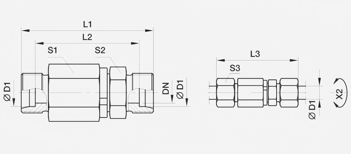 Y-DG 101直通球轴承旋转接头