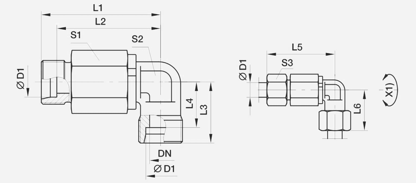 Y-DG 103弯通滚珠轴承旋转接头