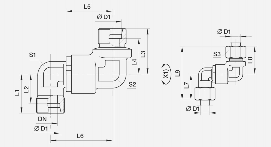 Y-DG 105双弯通滚珠轴承旋转接头