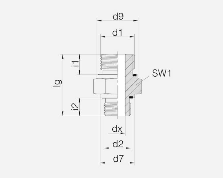 双头外螺纹接头